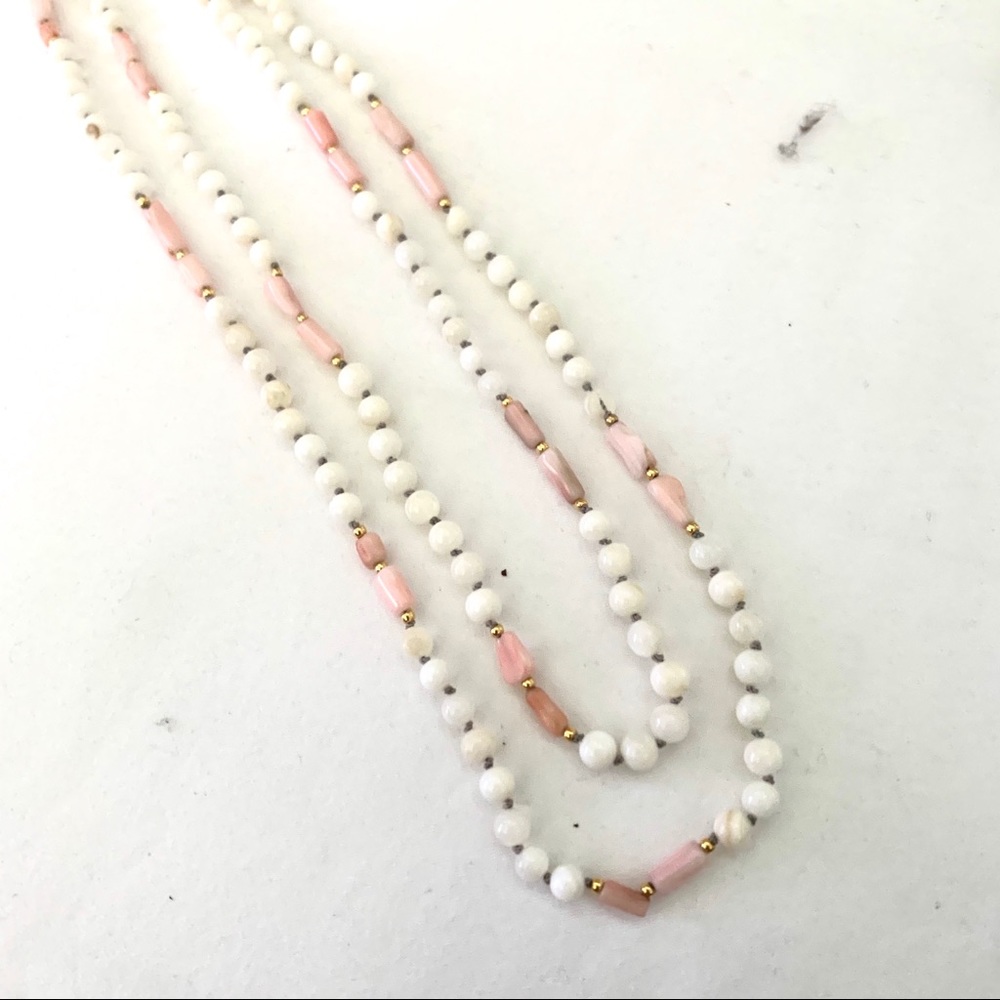 Mother of Pearl and Coral Necklace